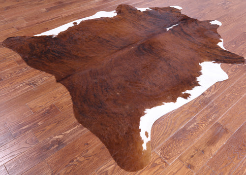 SUPER SALE Brindle Natural Cowhide Rug - X-Large 7' 1