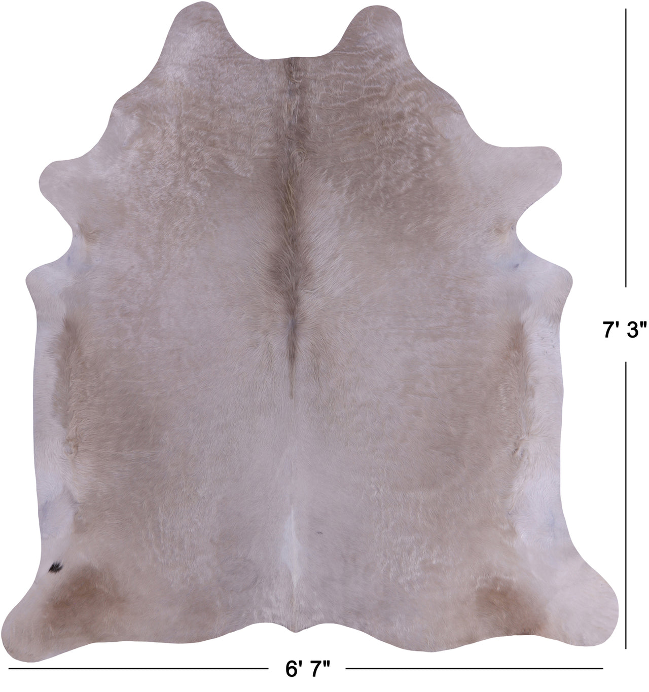 SUPER SALE Champagne Natural Cowhide Rug - X-Large 7' 3"H x 6' 7"W