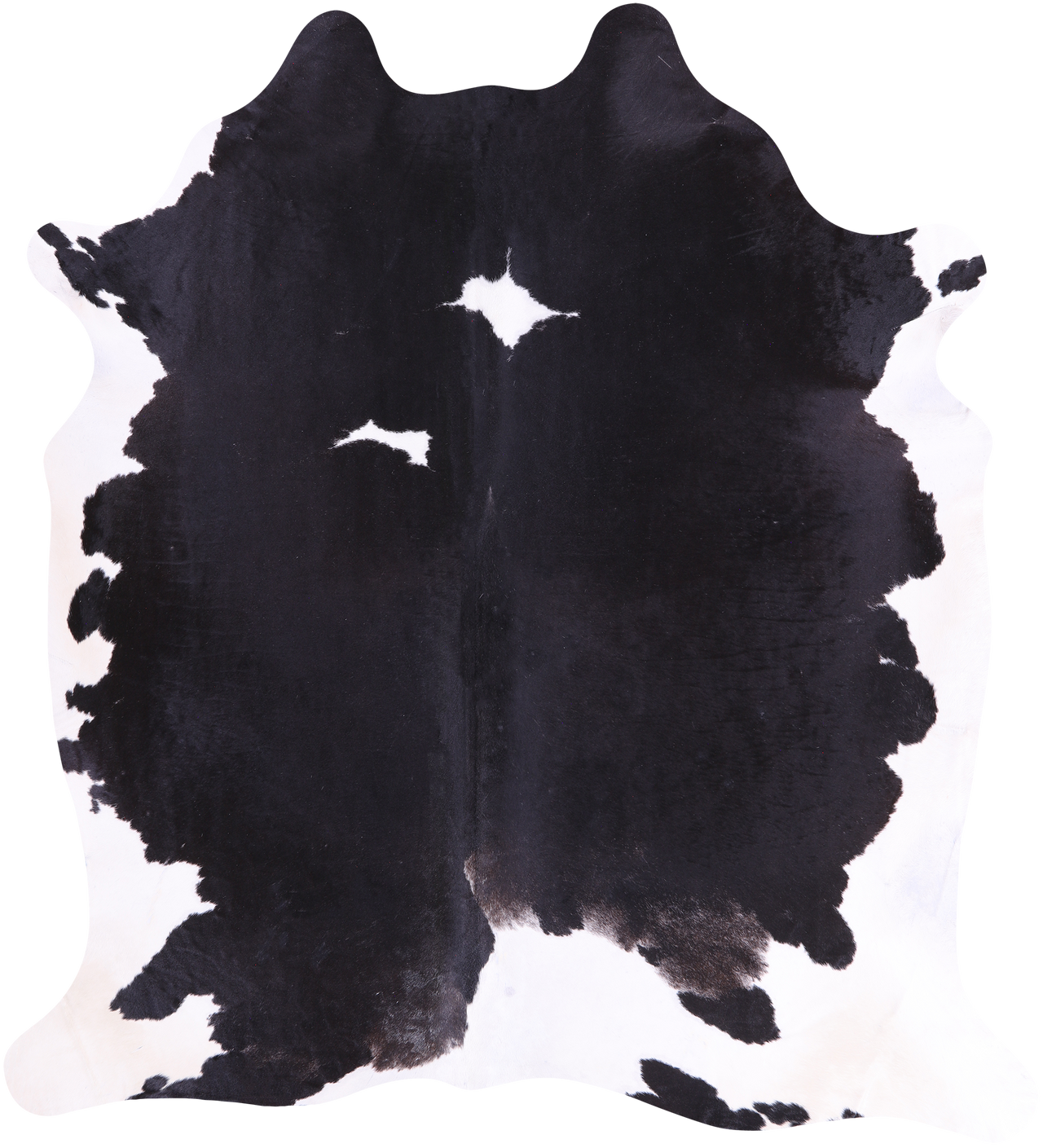 SUPER SALE Black & White Natural Cowhide Rug - XX-Large 7' 5"H x 6' 9"W