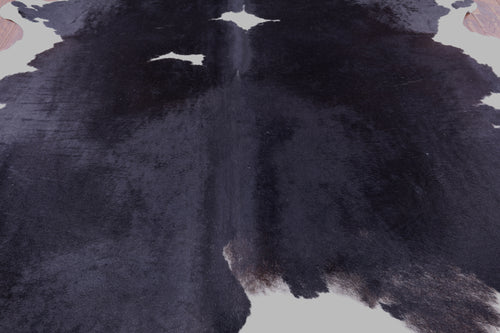 SUPER SALE Black & White Natural Cowhide Rug - XX-Large 7' 5