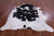 SUPER SALE Black & White Natural Cowhide Rug - XX-Large 8' 0"H x 6' 5"W