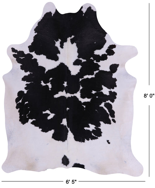 SUPER SALE Black & White Natural Cowhide Rug - XX-Large 8' 0