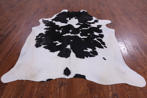 SUPER SALE Black & White Natural Cowhide Rug - XX-Large 8' 0