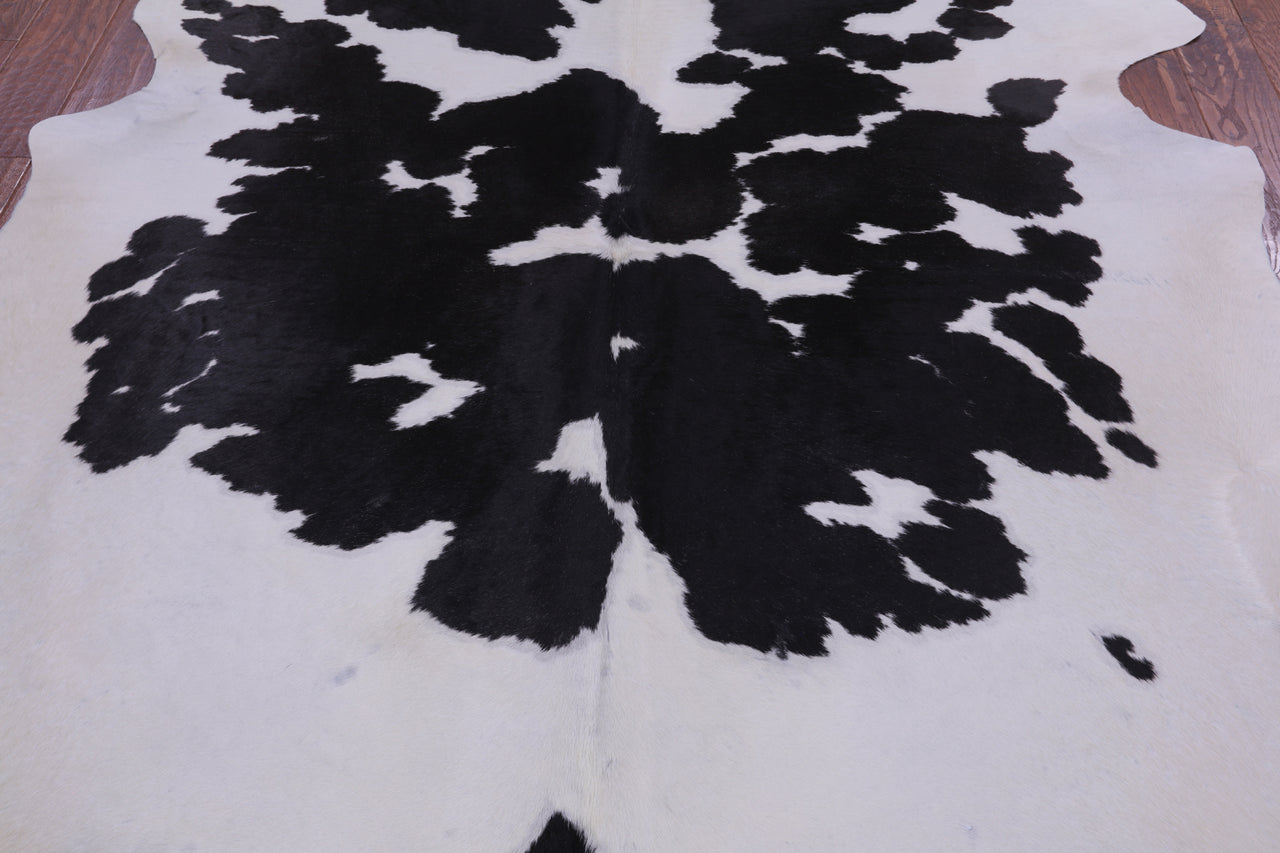 SUPER SALE Black & White Natural Cowhide Rug - XX-Large 8' 0"H x 6' 5"W