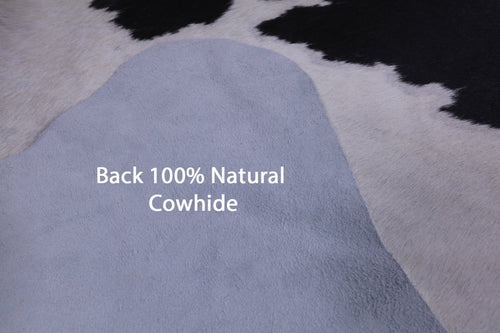 SUPER SALE Black & White Natural Cowhide Rug - XX-Large 8' 0