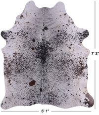 Thumbnail for SUPER SALE Brown Salt & Pepper Natural Cowhide Rug - X-Large 7' 3