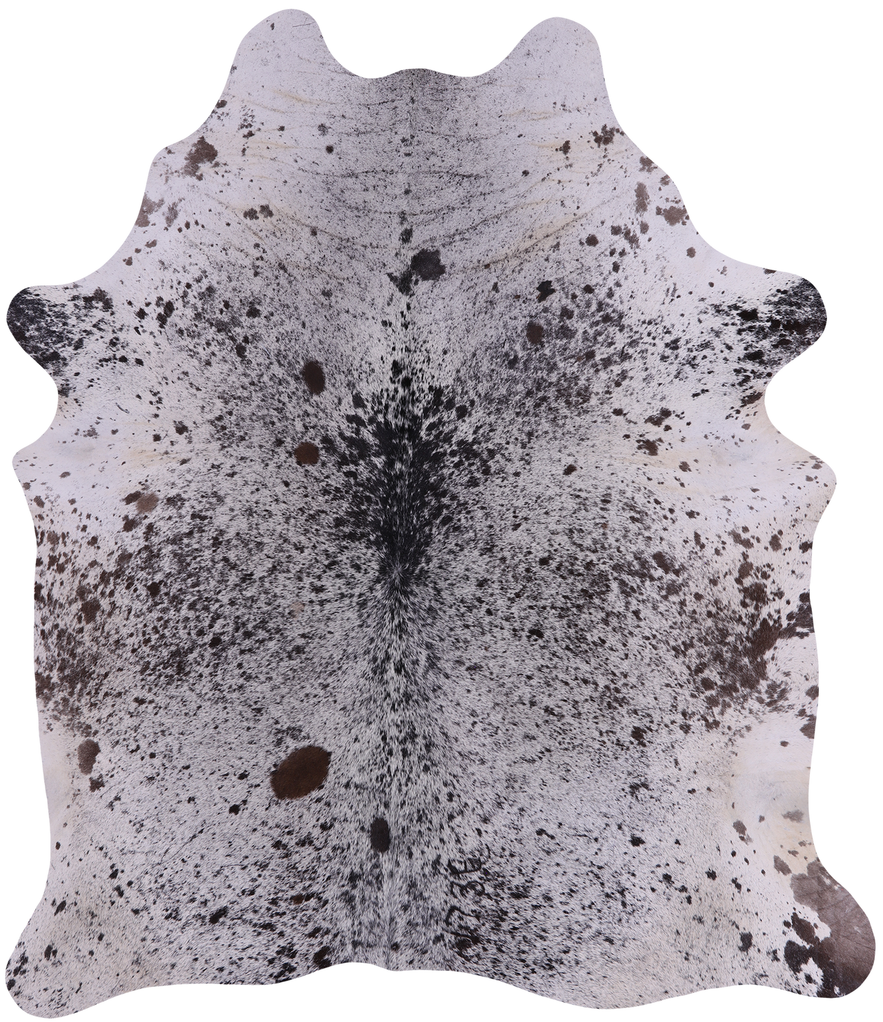 SUPER SALE Brown Salt & Pepper Natural Cowhide Rug - X-Large 7' 3"H x 6' 1"W
