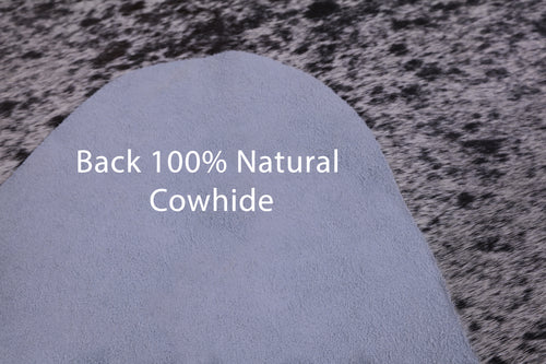 SUPER SALE Brown Salt & Pepper Natural Cowhide Rug - X-Large 7' 3