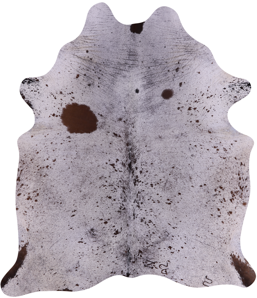 SUPER SALE Brown Salt & Pepper Natural Cowhide Rug - XX-Large 7' 4"H x 6' 4"W