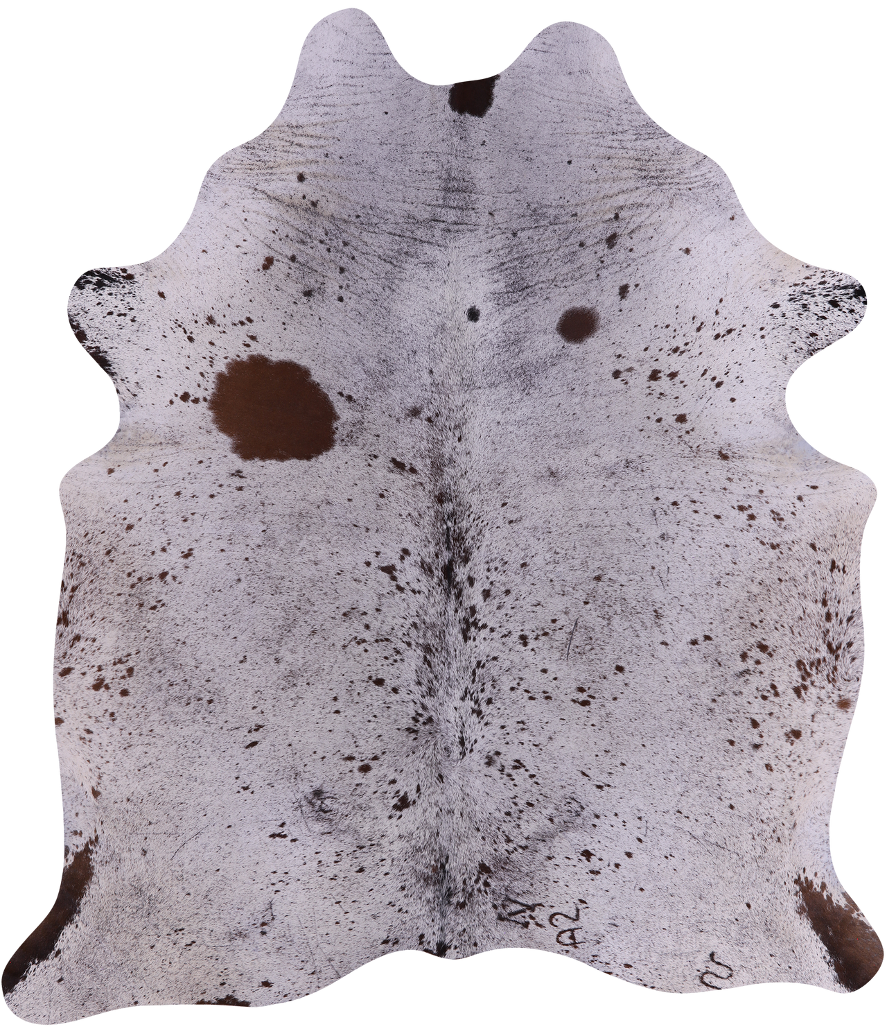 SUPER SALE Brown Salt & Pepper Natural Cowhide Rug - XX-Large 7' 4"H x 6' 4"W