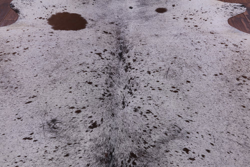 SUPER SALE Brown Salt & Pepper Natural Cowhide Rug - XX-Large 7' 4