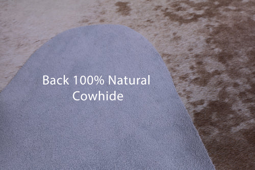SUPER SALE Brown Salt & Pepper Natural Cowhide Rug - X-Large 6' 9