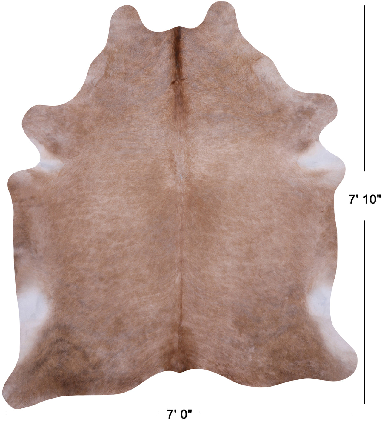 SUPER SALE Light Brown Natural Cowhide Rug - XX-Large 7' 10"H x 7' 0"W