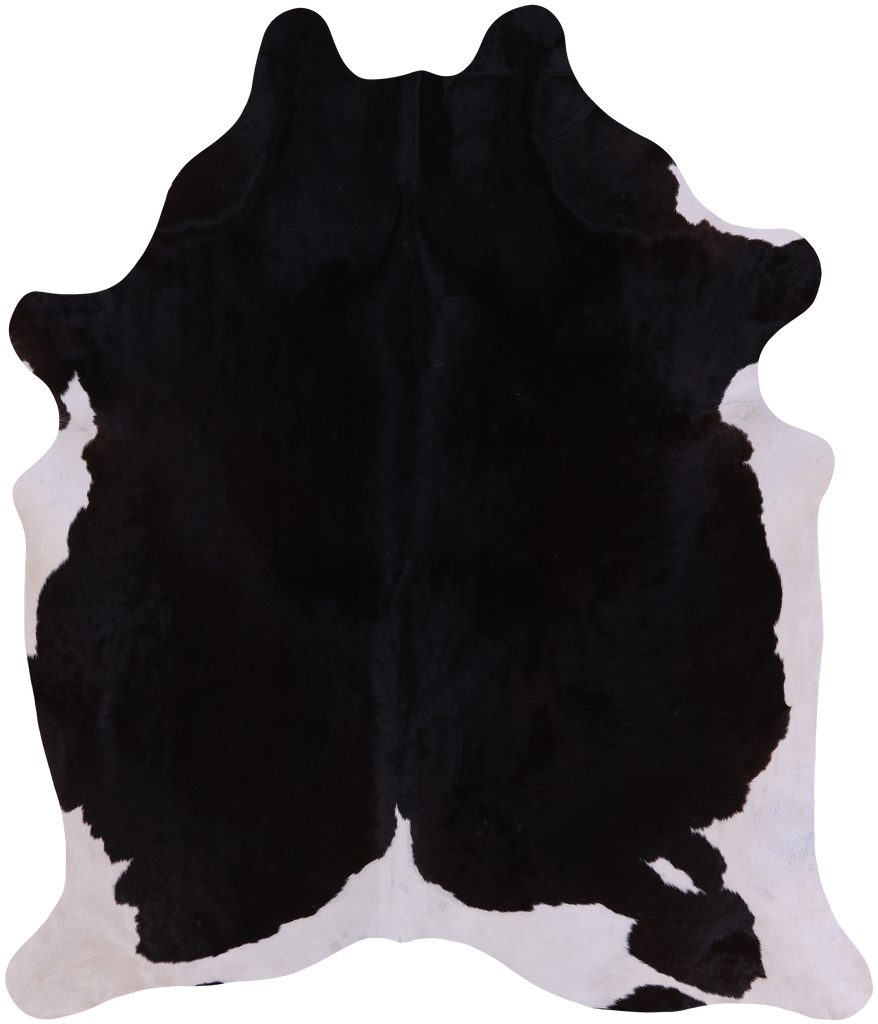 SUPER SALE Black & White Natural Cowhide Rug - XX-Large 8' 0"H x 6' 8"W