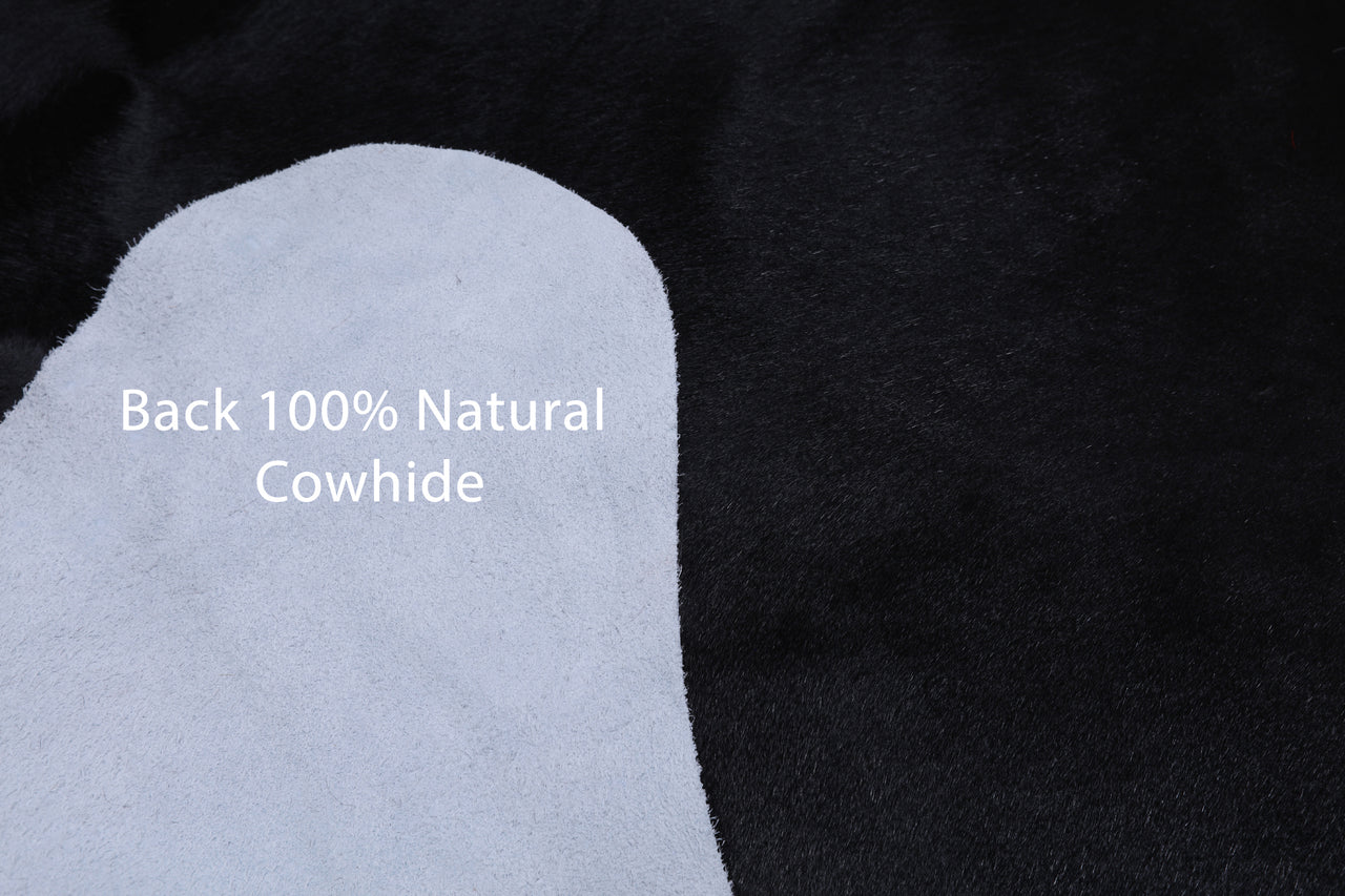 SUPER SALE Black Natural Cowhide Rug - XX-Large 8' 2"H x 7' 0"W