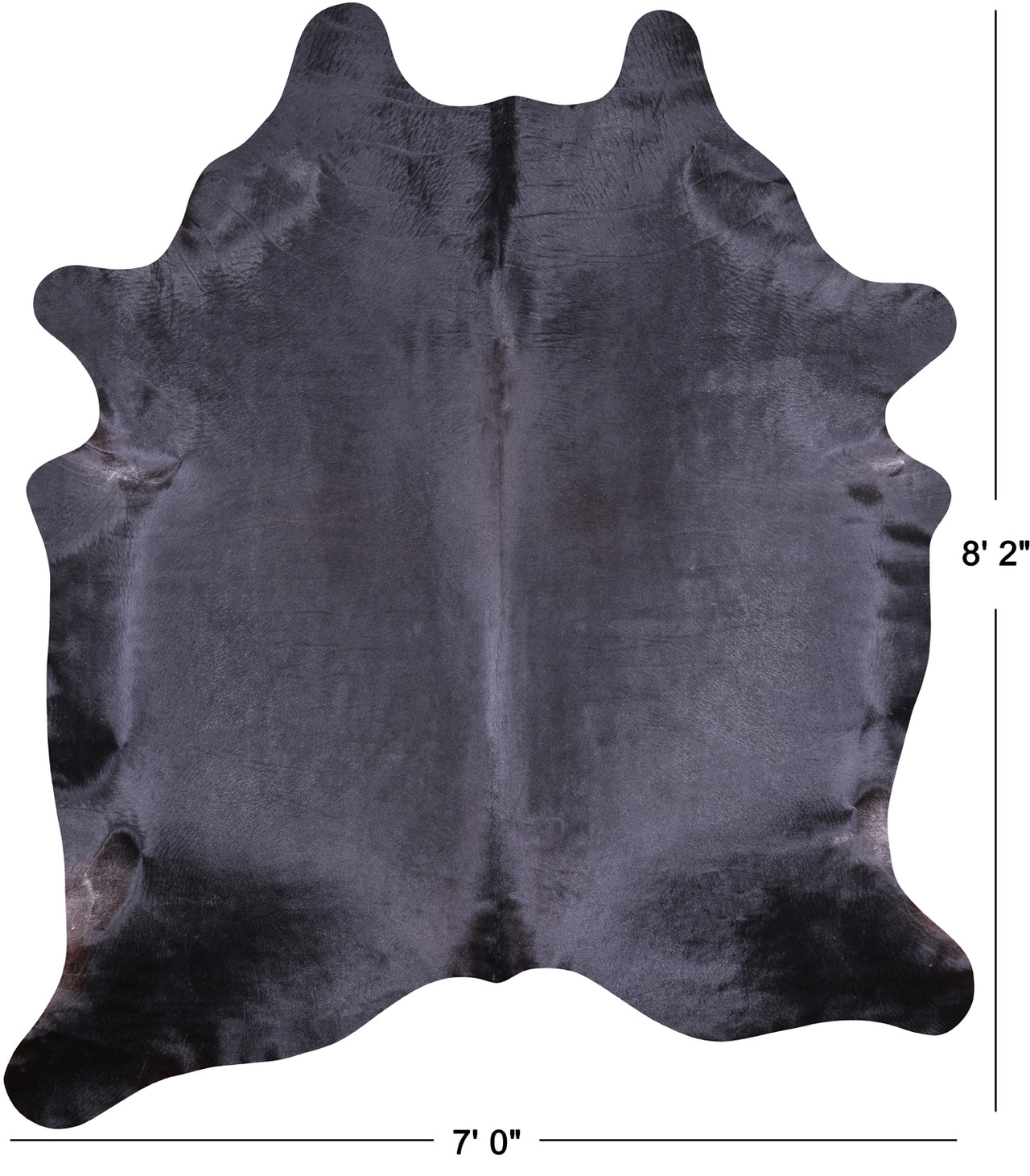 SUPER SALE Black Natural Cowhide Rug - XX-Large 8' 2"H x 7' 0"W