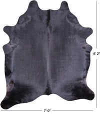 Thumbnail for SUPER SALE Black Natural Cowhide Rug - XX-Large 8' 2