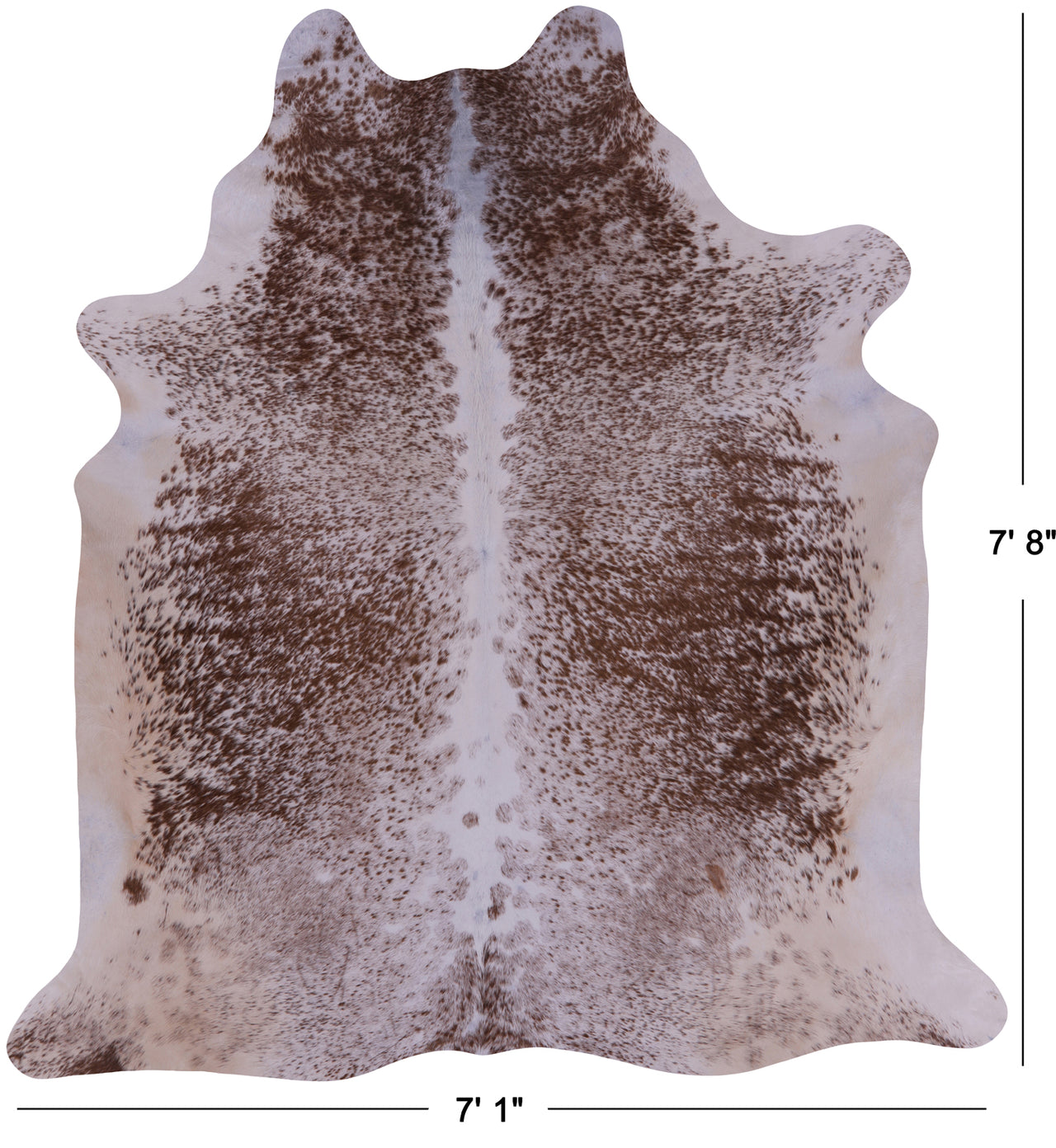 SUPER SALE Brown Salt & Pepper Natural Cowhide Rug - XX-Large 7' 8"H x 7' 1"W
