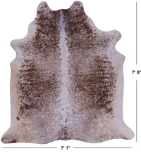 Thumbnail for SUPER SALE Brown Salt & Pepper Natural Cowhide Rug - XX-Large 7' 8