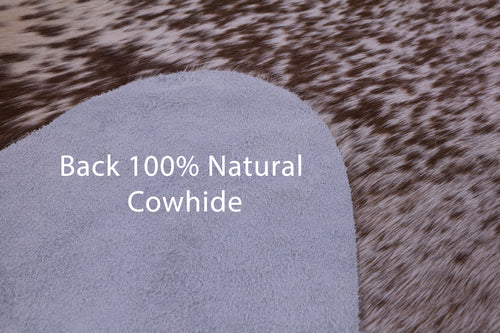 SUPER SALE Brown Salt & Pepper Natural Cowhide Rug - XX-Large 7' 8