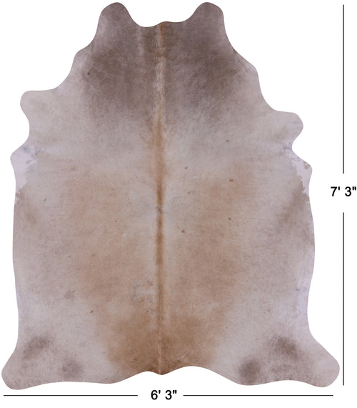 SUPER SALE Beige Natural Cowhide Rug - X-Large 7' 3