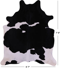 Thumbnail for SUPER SALE Black & White Natural Cowhide Rug - XX-Large 7' 9