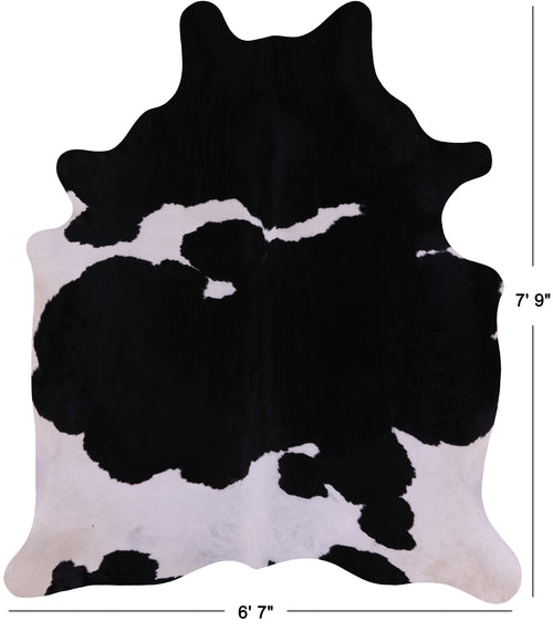 SUPER SALE Black & White Natural Cowhide Rug - XX-Large 7' 9
