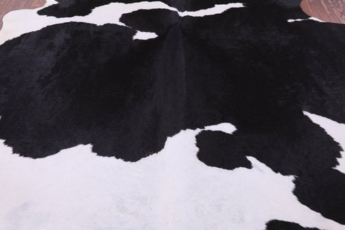 SUPER SALE Black & White Natural Cowhide Rug - XX-Large 7' 9