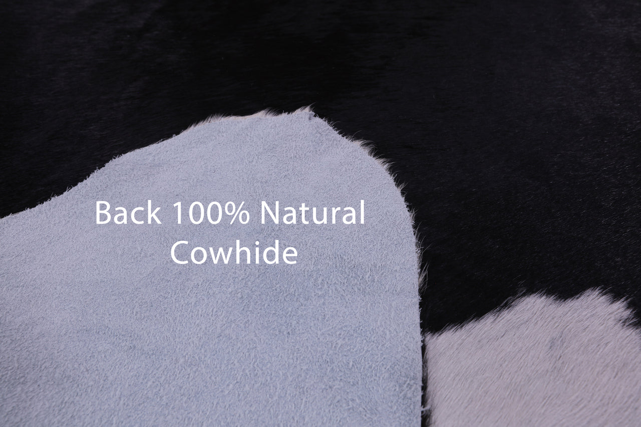 SUPER SALE Black & White Natural Cowhide Rug - XX-Large 7' 9"H x 6' 7"W