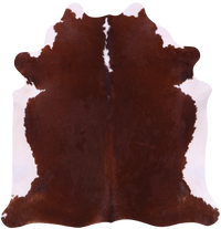 Thumbnail for SUPER SALE Brown & White Natural Cowhide Rug - XX-Large 7' 7