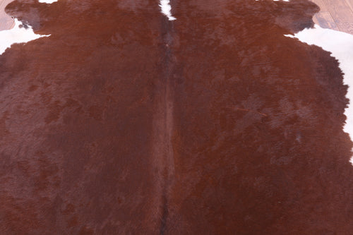 SUPER SALE Brown & White Natural Cowhide Rug - XX-Large 7' 7