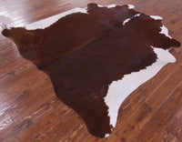 Thumbnail for SUPER SALE Brown & White Natural Cowhide Rug - XX-Large 7' 7