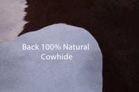 Thumbnail for SUPER SALE Brown & White Natural Cowhide Rug - XX-Large 7' 7