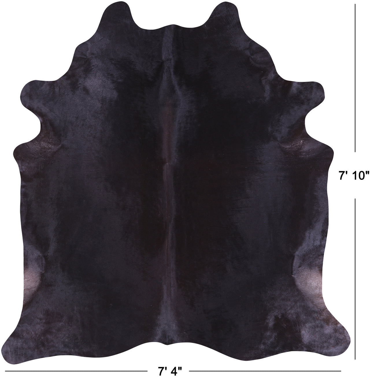 SUPER SALE Black Natural Cowhide Rug - XX-Large 7' 10"H x 7' 4"W
