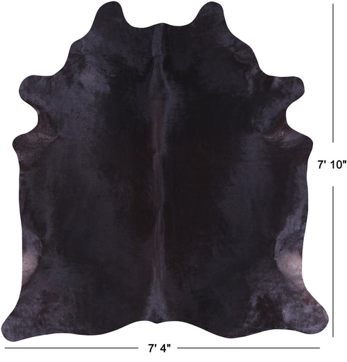 SUPER SALE Black Natural Cowhide Rug - XX-Large 7' 10