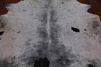 Thumbnail for SUPER SALE Black Salt & Pepper Natural Cowhide Rug - XX-Large 7' 7