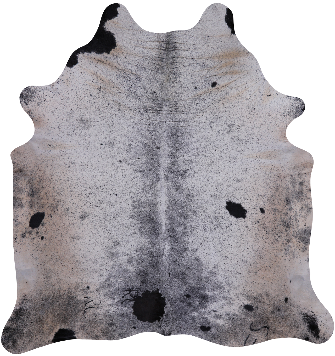 SUPER SALE Black Salt & Pepper Natural Cowhide Rug - XX-Large 7' 7"H x 7' 3"W