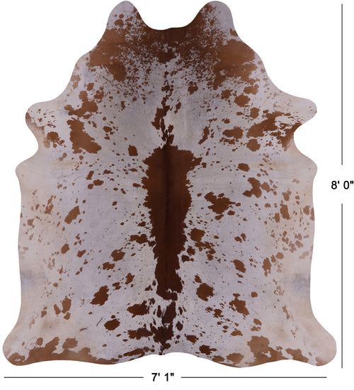 SUPER SALE Brown Salt & Pepper Natural Cowhide Rug - XX-Large 8' 0