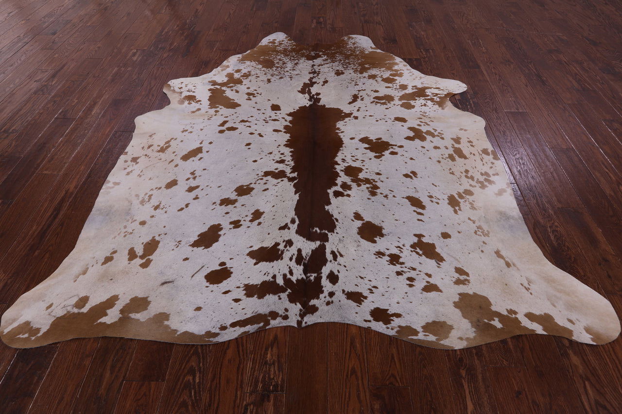 SUPER SALE Brown Salt & Pepper Natural Cowhide Rug - XX-Large 8' 0"H x 7' 1"W