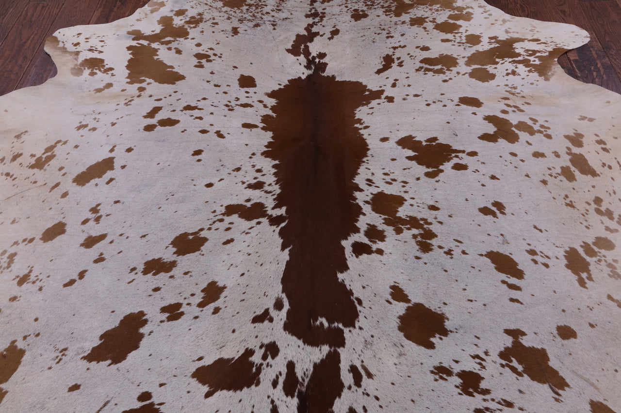 SUPER SALE Brown Salt & Pepper Natural Cowhide Rug - XX-Large 8' 0"H x 7' 1"W