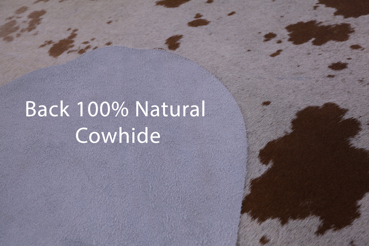 SUPER SALE Brown Salt & Pepper Natural Cowhide Rug - XX-Large 8' 0"H x 7' 1"W