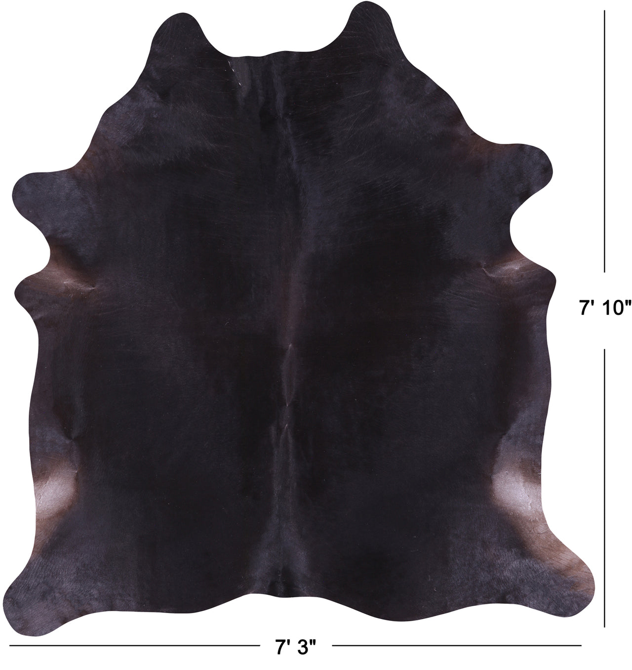 SUPER SALE Black Natural Cowhide Rug - XX-Large 7' 10"H x 7' 3"W