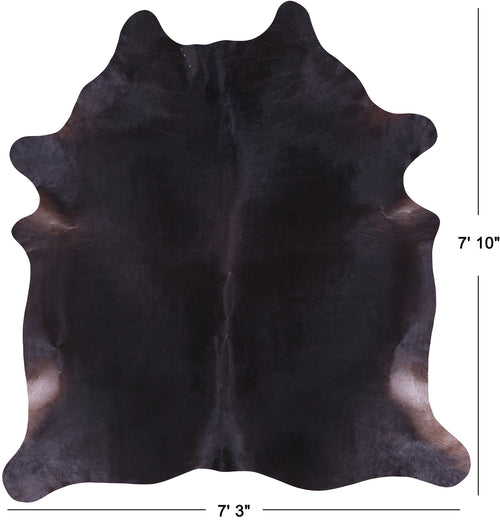 SUPER SALE Black Natural Cowhide Rug - XX-Large 7' 10