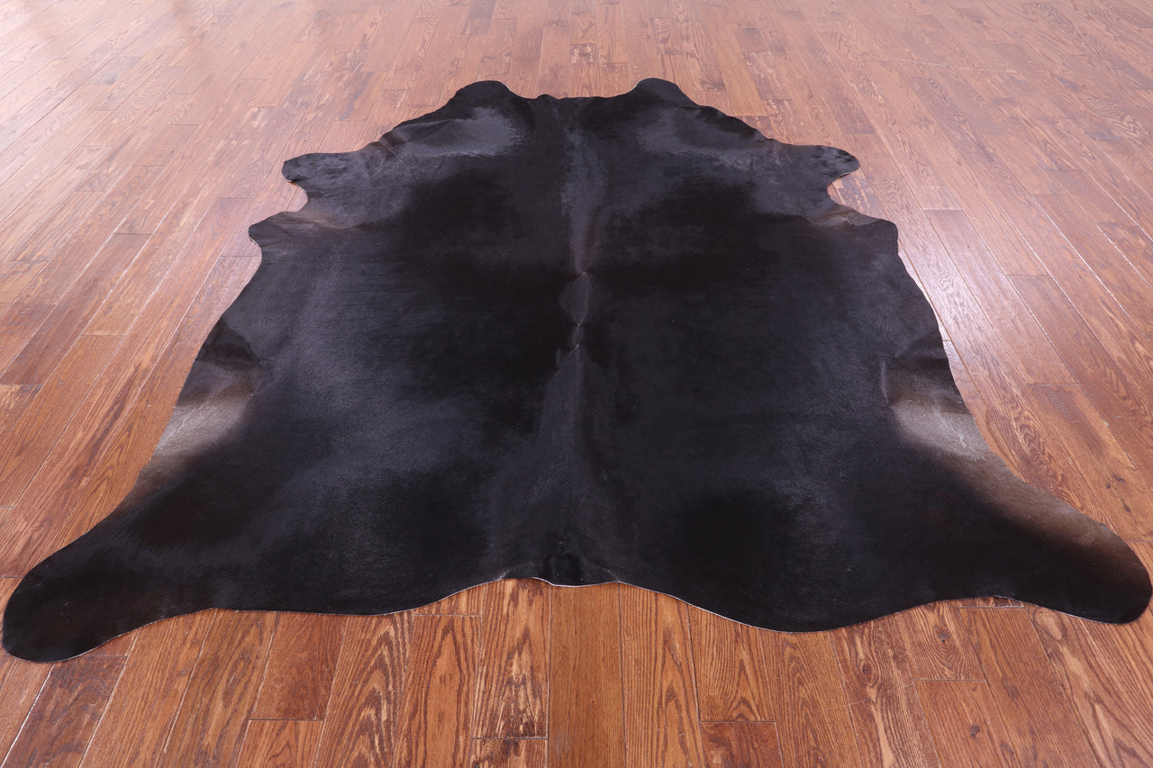 SUPER SALE Black Natural Cowhide Rug - XX-Large 7' 10"H x 7' 3"W