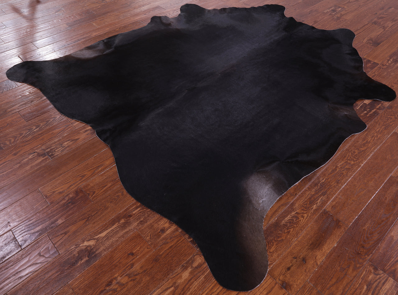 SUPER SALE Black Natural Cowhide Rug - XX-Large 7' 10"H x 7' 3"W
