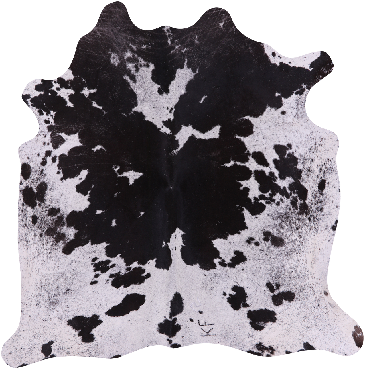 SUPER SALE Black Salt & Pepper Natural Cowhide Rug - X-Large 6' 9"H x 6' 7"W