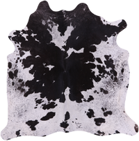 Thumbnail for SUPER SALE Black Salt & Pepper Natural Cowhide Rug - X-Large 6' 9