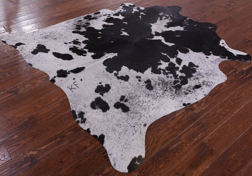 SUPER SALE Black Salt & Pepper Natural Cowhide Rug - X-Large 6' 9