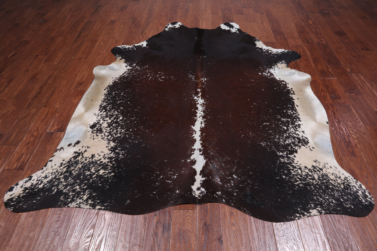 SUPER SALE Brown Salt & Pepper Natural Cowhide Rug - XX-Large 7' 9"H x 6' 7"W