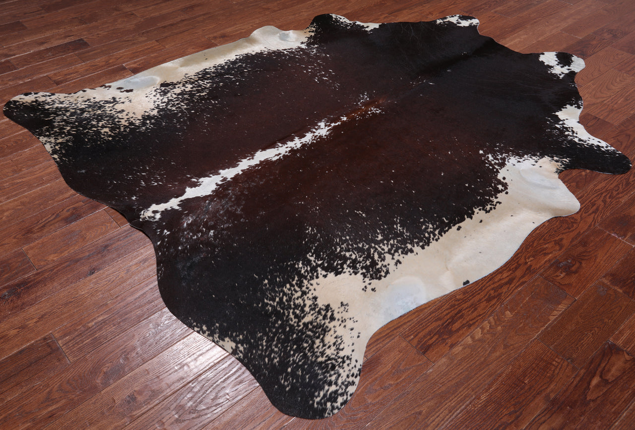 SUPER SALE Brown Salt & Pepper Natural Cowhide Rug - XX-Large 7' 9"H x 6' 7"W